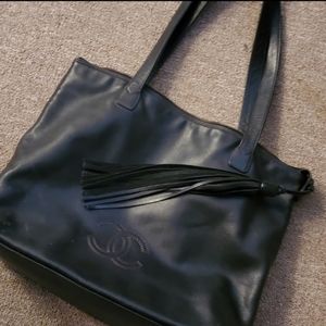 Vintage Leather Chanel Tote